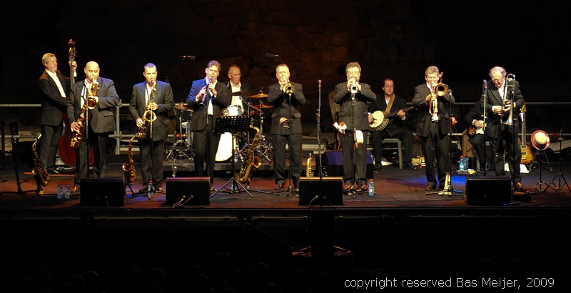 DSC_1366.jpg - The Big Chris Barber Band on stage - note that Trevor Whiting stepped in for Mike Snelling for that concert.